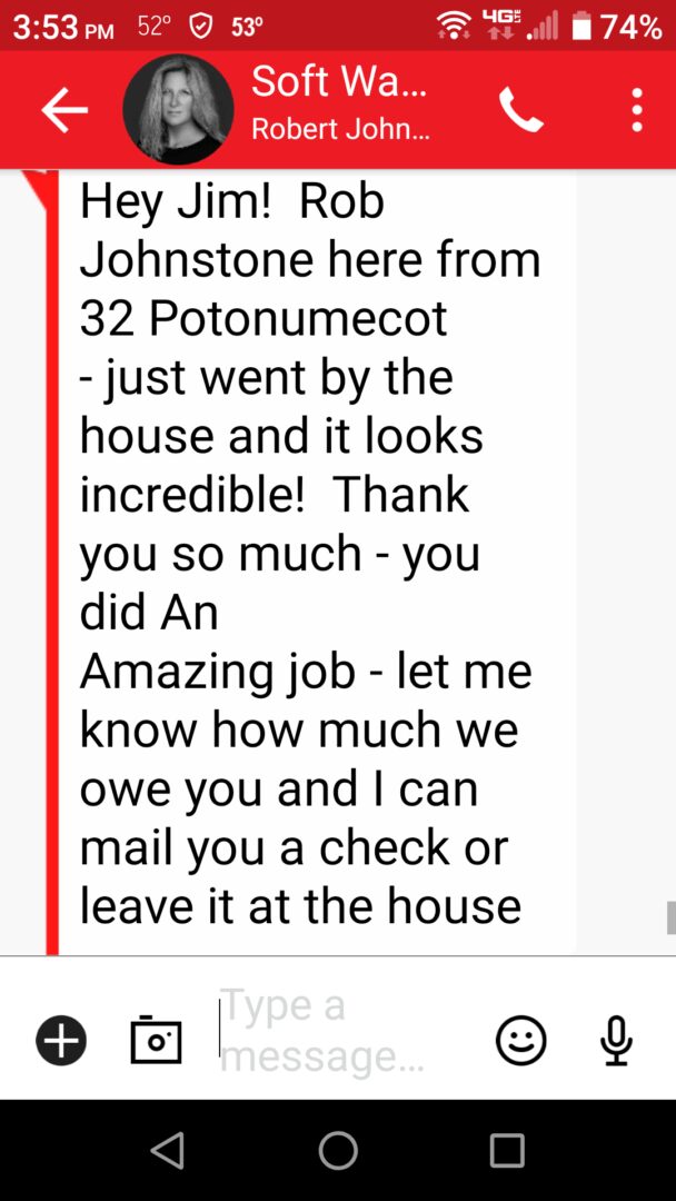 A person 's text message is shown.